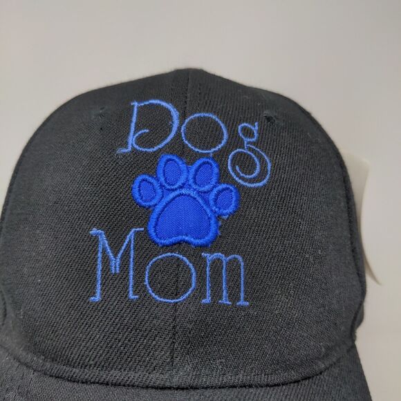 J&W Women's Strapback Hat Black Adjustable Dog Mom Embroidered Logo W/Tags - Picture 4 of 11